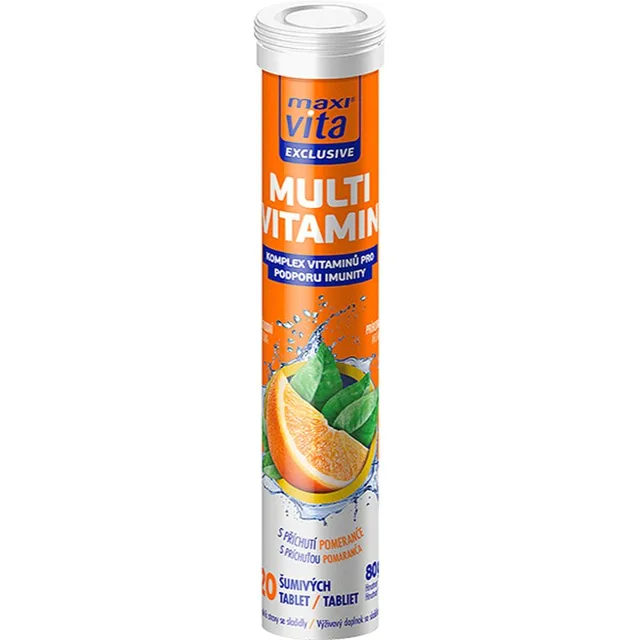 Maxi Vita Exclusive Multivitamin šumivé tablety pro podporu imunitního systému 20 tbl