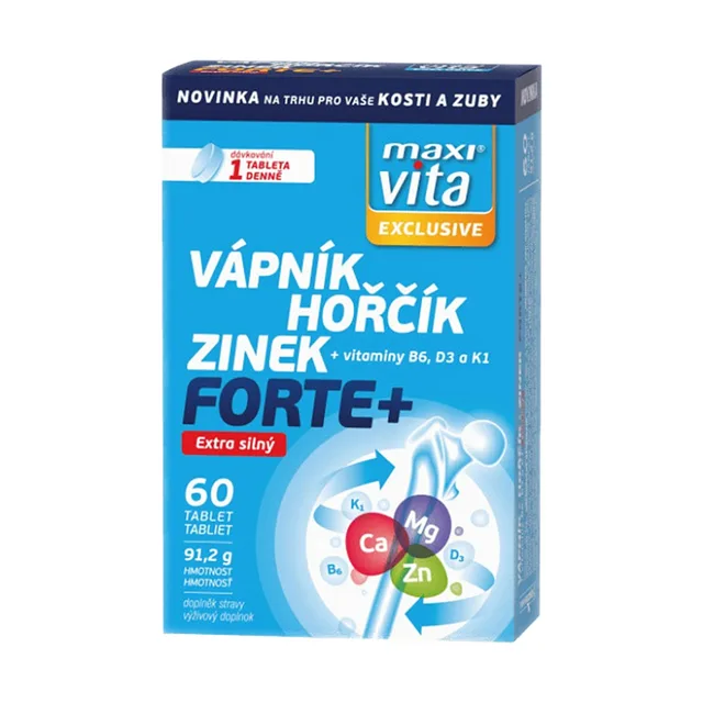 MAXI VITA Exclusive Vápník–hořčík–zinek forte+ 60 tablet