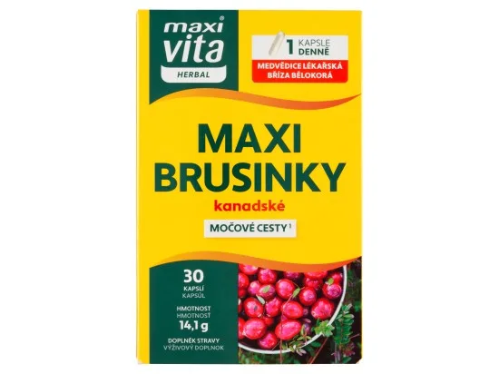 Maxi Vita Herbal Maxi brusinky kanadské 30 kapslí 14,1 g