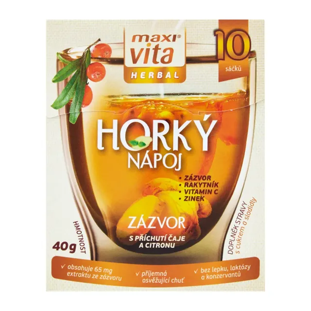 Maxi Vita Horký nápoj zázvor s příchutí čaje a citronu 40 g