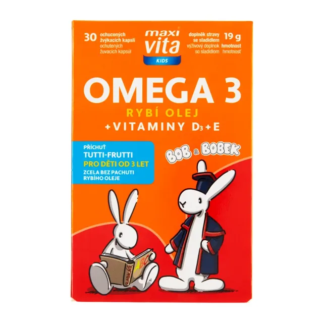Maxi Vita Omega 3 rybí olej pro děti, doplněk stravy 30 g