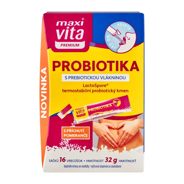 Maxi Vita Premium Probiotika + Vitamin C, doplněk stravy 16 ks