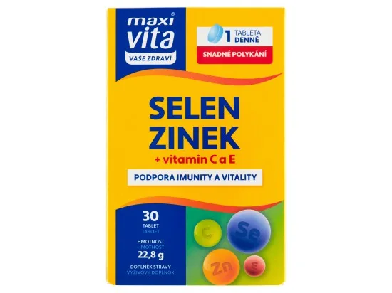 Maxi Vita Vaše Zdraví Selen zinek + vitamin C a E 30 tablet 22,8 g