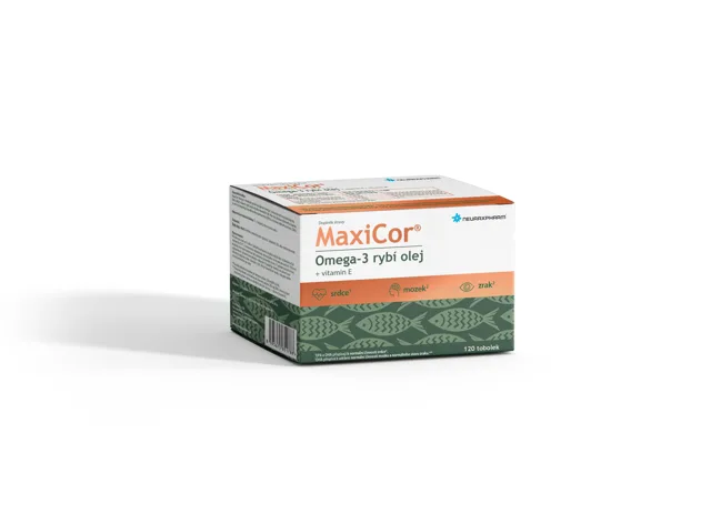 Maxicor Omega-3 rybí olej 120 tobolek