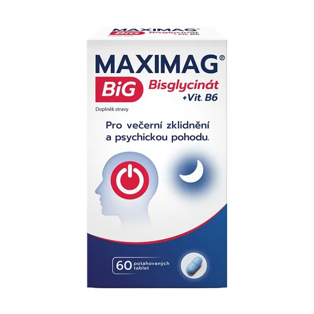 MAXIMAG Big bisglycinát + vitamin b6 60 tablet