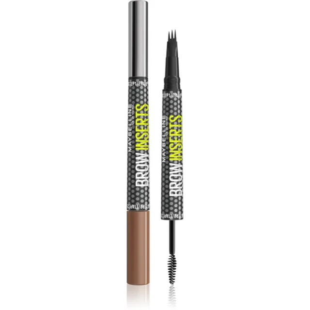MAYBELLINE NEW YORK Brow Inserts fix na obočí s kartáčkem 2 v 1 odstín 2 Soft Brown 1.25 ml
