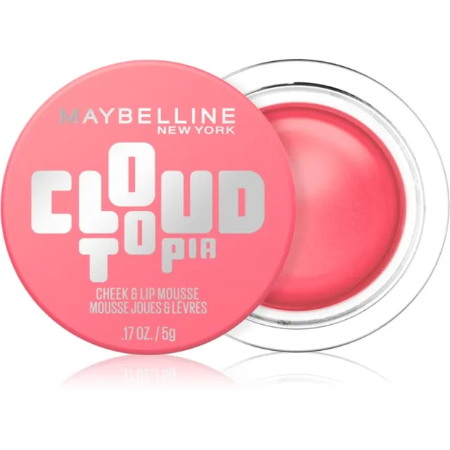 MAYBELLINE NEW YORK CloudTopia matná krémová tvářenka na rty a tváře odstín 07 Moonlit Rose 5 g