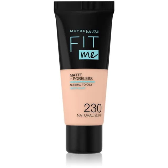 MAYBELLINE NEW YORK Fit Me! Matte+Poreless matující make-up pro normální a mastnou pleť odstín 230 Natural Buff 30 ml
