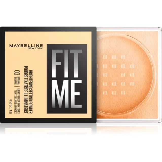 MAYBELLINE NEW YORK Fit Me! Powder matující sypký pudr odstín 03 Banana 15 g