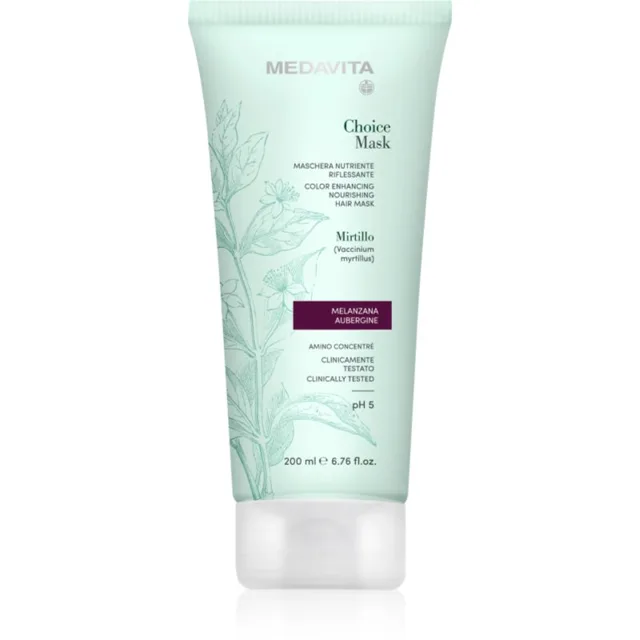 Medavita Choice Enhancing Nourishing Hair Mask Aubergine vyživující maska pro barvené vlasy 200 ml