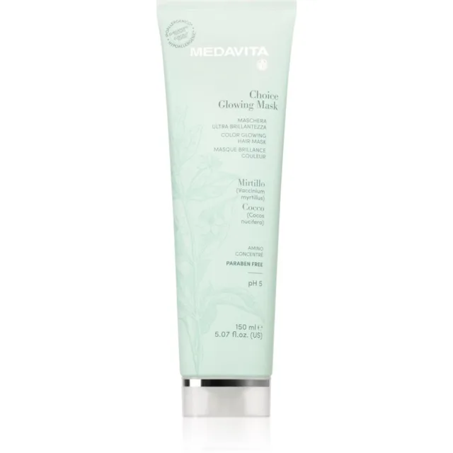 Medavita Choice Glowing Mask pečující maska pro lesk a hebkost vlasů 150 ml