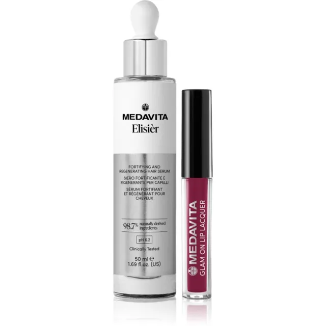 Medavita Elisiér + Lip Laquer Set dárková sada pro ženy