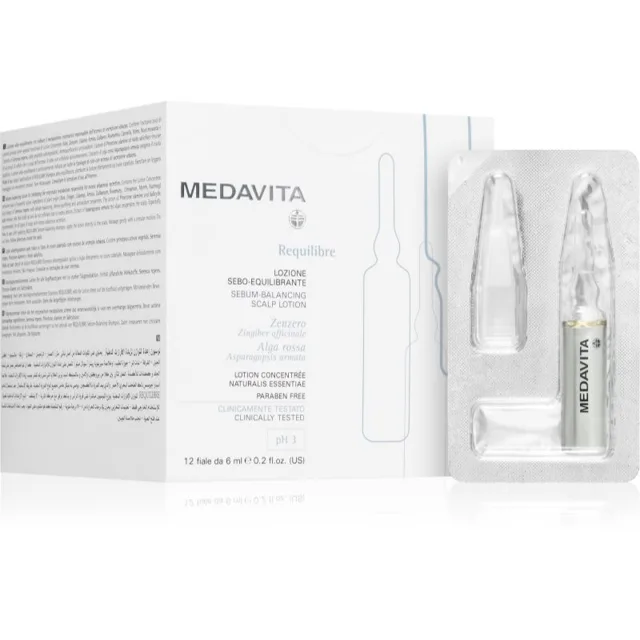 Medavita Requilibre Sebum-Balancing Scalp Lotion sérum na vlasy pro mastnou pokožku hlavy 12x6 ml