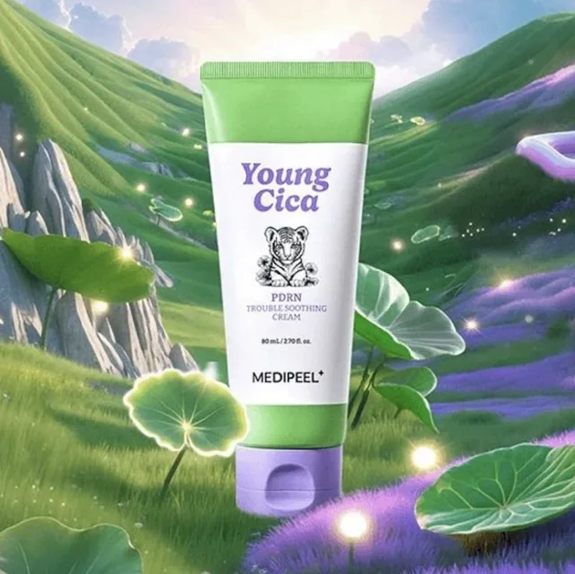 MEDI-PEEL - Young Cica PDRN Trouble Soothing Cream - Zklidňující krém Young Cica s PDRN pro problematickou pleť - 80g