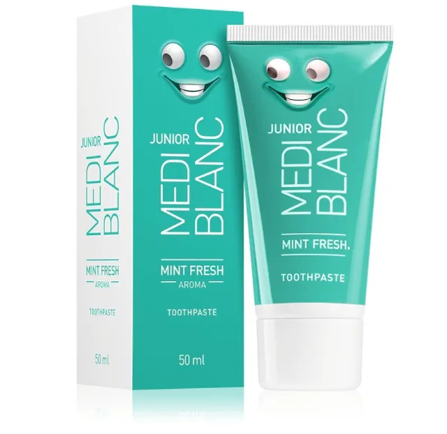 MEDIBLANC KIDS dětská zubní pasta Mint Fresh 50 ml Datum spotřeby: 03/26