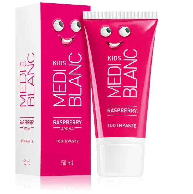 MEDIBLANC KIDS Raspberry dětská zubní pasta Rapsberry 50 ml, EXP: 03/2026