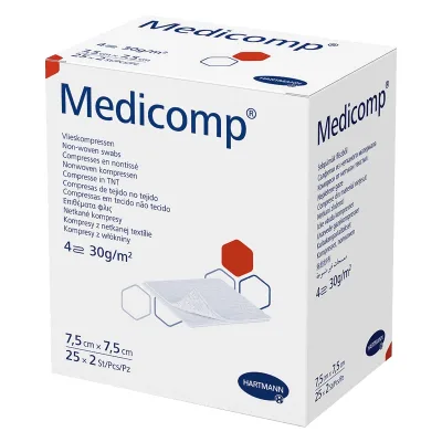 Medicomp Kompres sterilní 7,5 x 7,5 cm 25 x 2 ks
