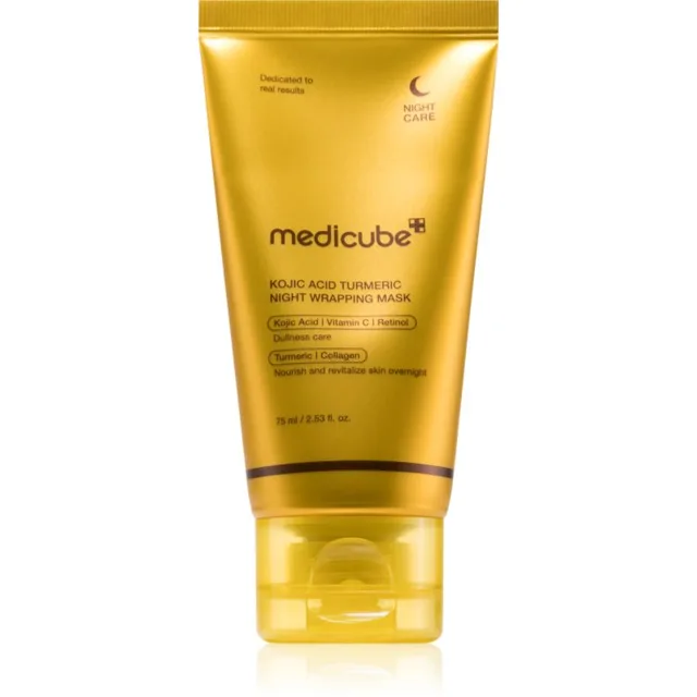 medicube Kojic Acid Turmeric Night Wrapping Mask rozjasňující maska pro mdlou, nesjednocenou pleť na noc 75 ml