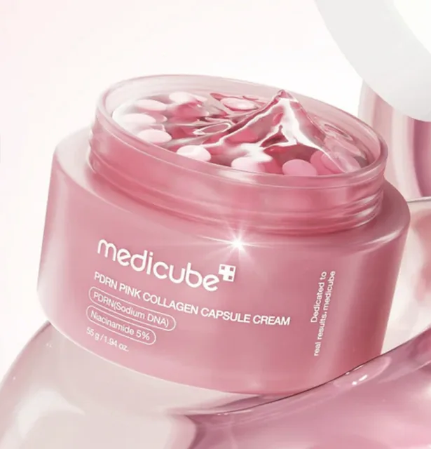 Medicube - PDRN Pink Collagen Capsule Cream -Kolagenový krém s kapslemi s PDRN z lososa - 55 ml