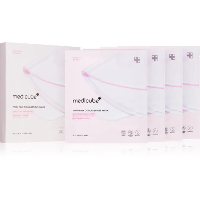 medicube PDRN Pink Collagen Gel Mask liftingová a zpevňující maska s kolagenem 4x28 g