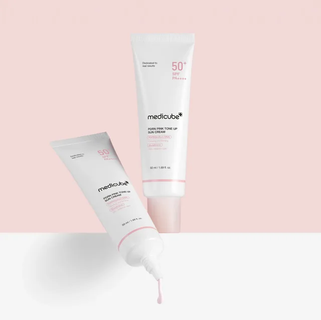 Medicube - PDRN Pink Tone Up Sun Cream - PDRN tónovací opalovací krém s SPF 50+ PA++++ - 50 ml
