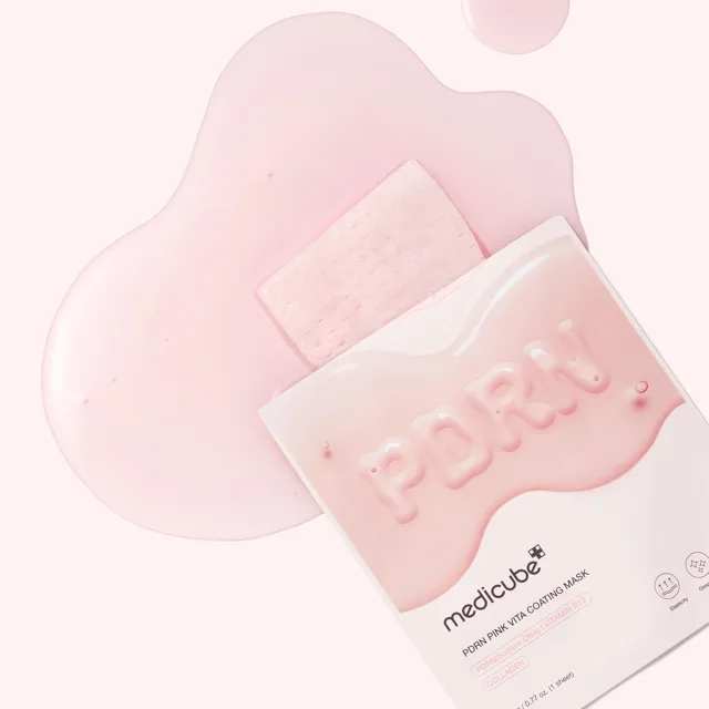 Medicube - PDRN Pink Vita Coating Mask - PDRN maska s vitamíny pro jas a regeneraci pleti - 22 g