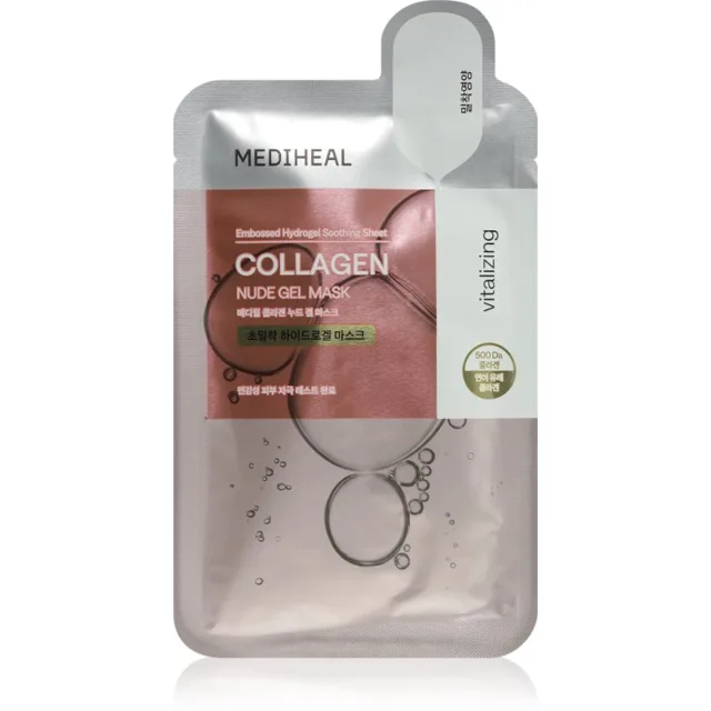 MEDIHEAL Collagen Vitalizing Nude Gel Mask intenzivní hydrogelová maska pro hydrataci a vypnutí pokožky 1 ks