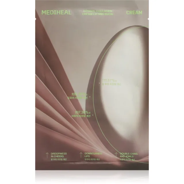 MEDIHEAL Retinol Collagen Cream Lifting Mask zpevňující pleťová maska pro intenzivní hydrataci 1 ks