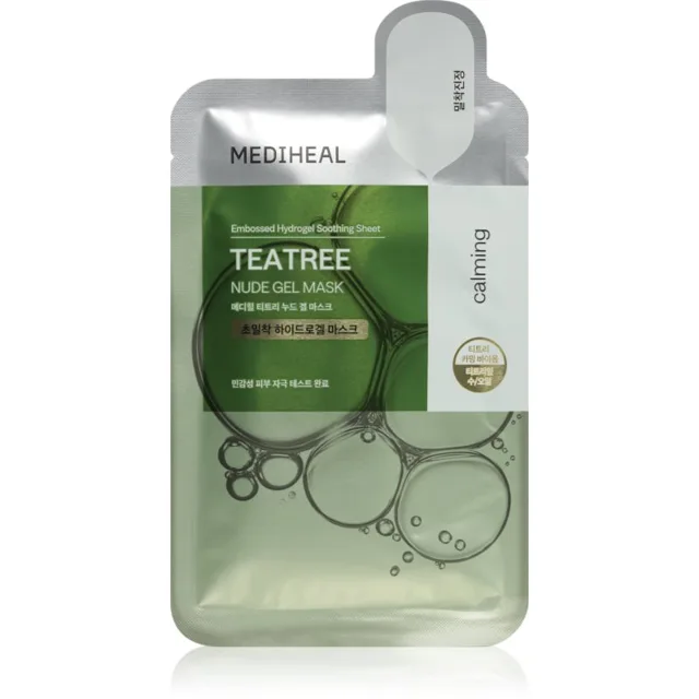 MEDIHEAL Teatree Calming Nude Gel Mask intenzivní hydrogelová maska se zklidňujícím účinkem 1 ks