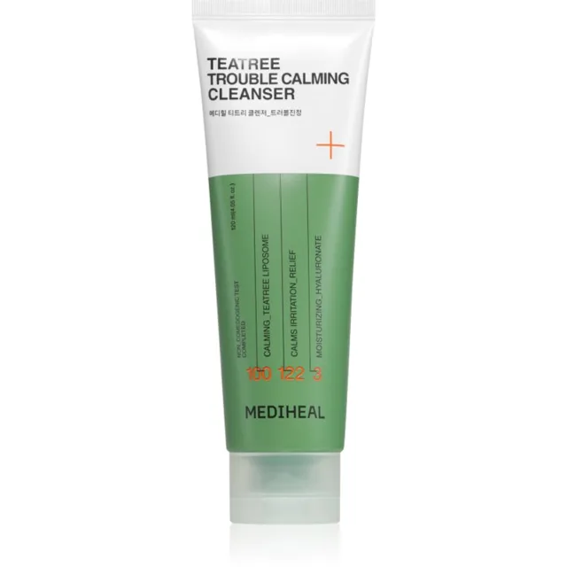 MEDIHEAL Teatree Trouble Calming Cleanser hydratační a zklidňující gel proti nedokonalostem aknózní pleti 120 ml