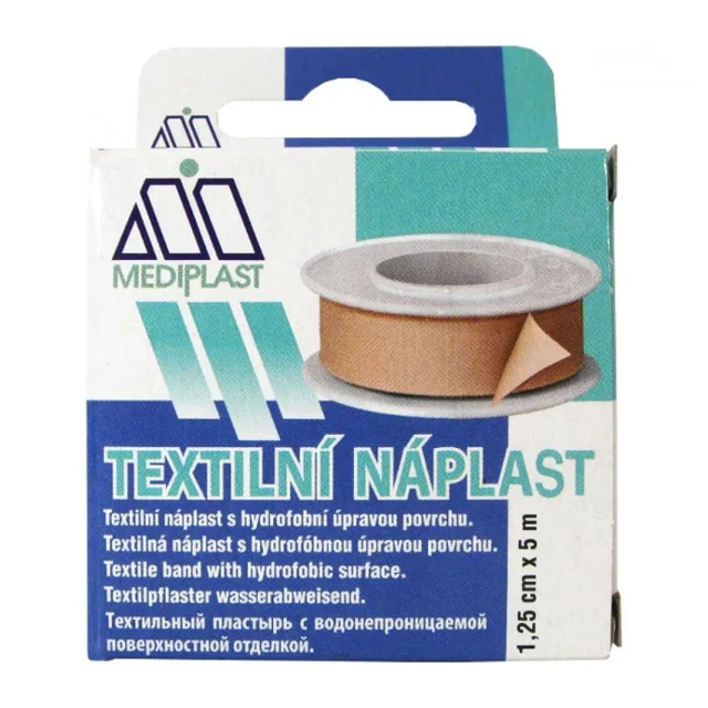 MEDIPLAST Náplast tkaná cívková 1.25 cm x 5 m