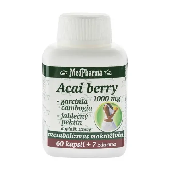 MedPharma Acai berry 1000 mg + garcinia cambogia + jabl. pektin 67 kapslí