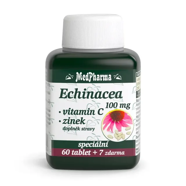 MedPharma Echinacea 100 mg + vit.C + zinek 67 tablet