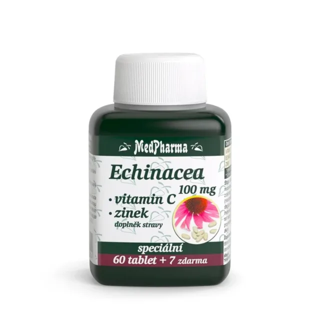 MedPharma Echinacea 100 mg + vitamin C + zinek 67 tablet