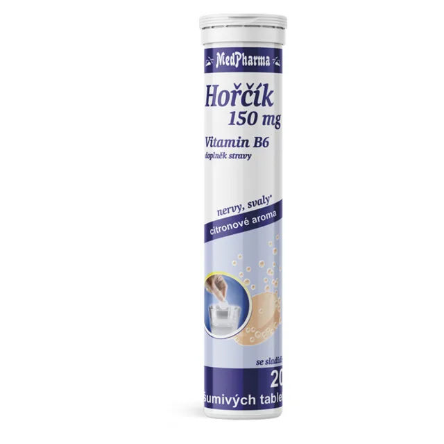 MEDPHARMA Hořčík 150 mg + vitamin B6 20 šumivých tablet