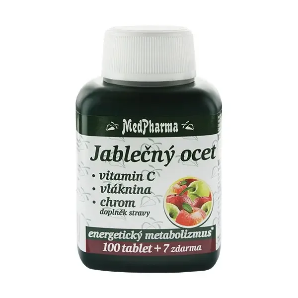 MedPharma Jablečný ocet Vitamín C vláknina chrom 107 tablet