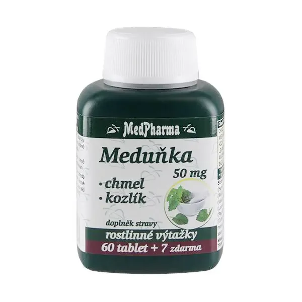 MedPharma Meduňka + Chmel + Kozlík 67 tablet
