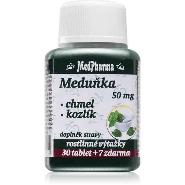 MedPharma Meduňka + chmel + kozlík tablety pro normální funkci srdce a cév 37 tbl