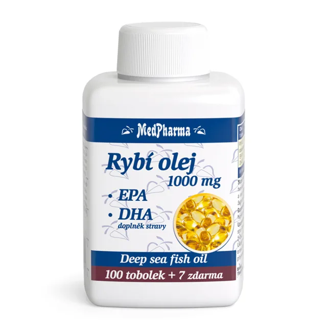 MEDPHARMA Rybí olej 1000 mg + EPA + DHA 107 tobolek