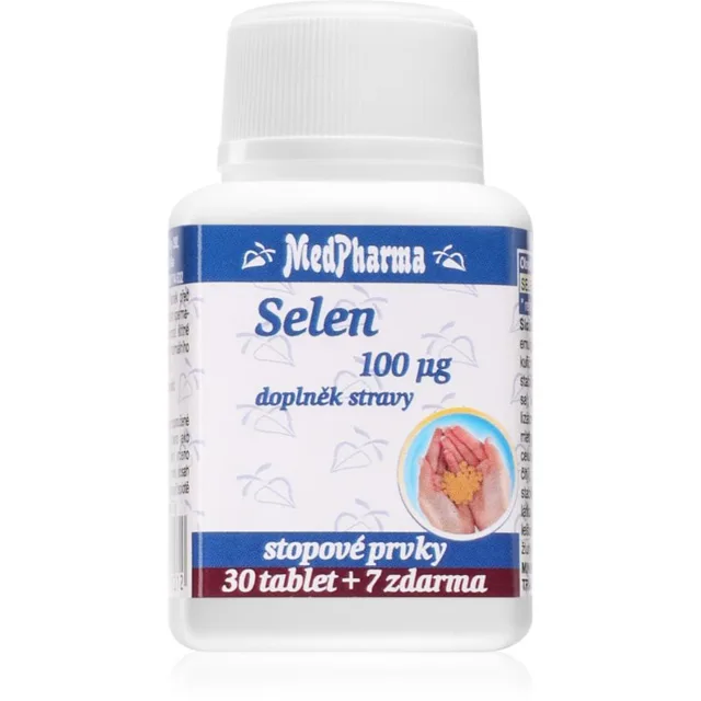 MedPharma Selen 100 µg tablety pro správné fungování organismu a normální stav vlasů a nehtů 37 tbl