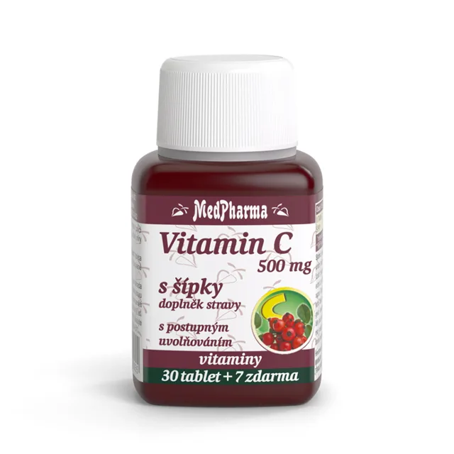 MEDPHARMA Vitamín C 500 mg s šípky 37 tablet