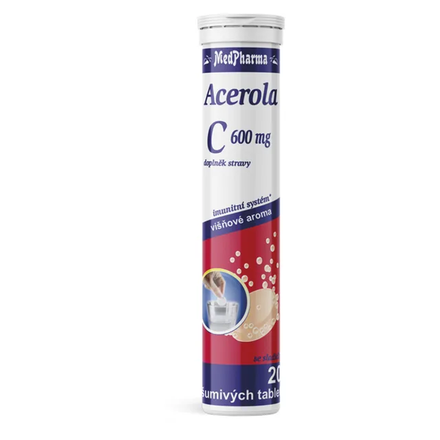 MEDPHARMA Vitamin C 600 mg + Acerola tbl. eff. 20