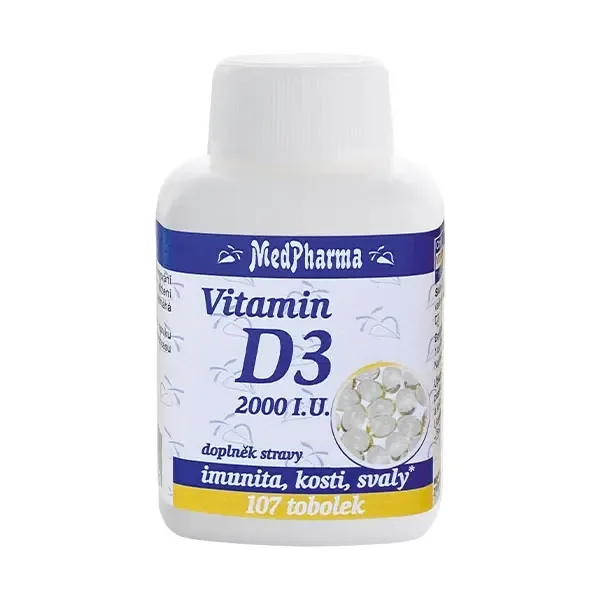 MedPharma Vitamin D3 2000 I.U. 107 kapslí