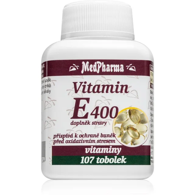 MedPharma Vitamin E 400mg tobolky pro podporu imunitního systému 107 cps