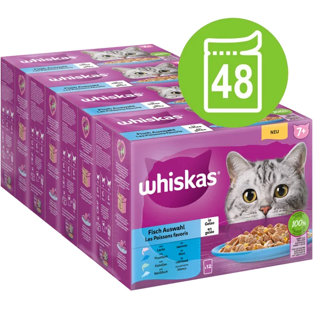 Megabalení Whiskas Senior kapsičky 48 x 85 g - 11+ drůbeží výběr v želé (85 g)