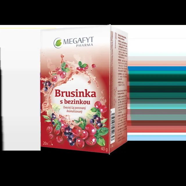 Megafyt Brusinka s bezinkou porcovaný čaj 20x2 g