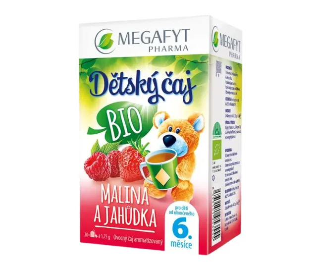 Megafyt Dětský čaj Malina a jahůdka BIO 20 x 1,75 g