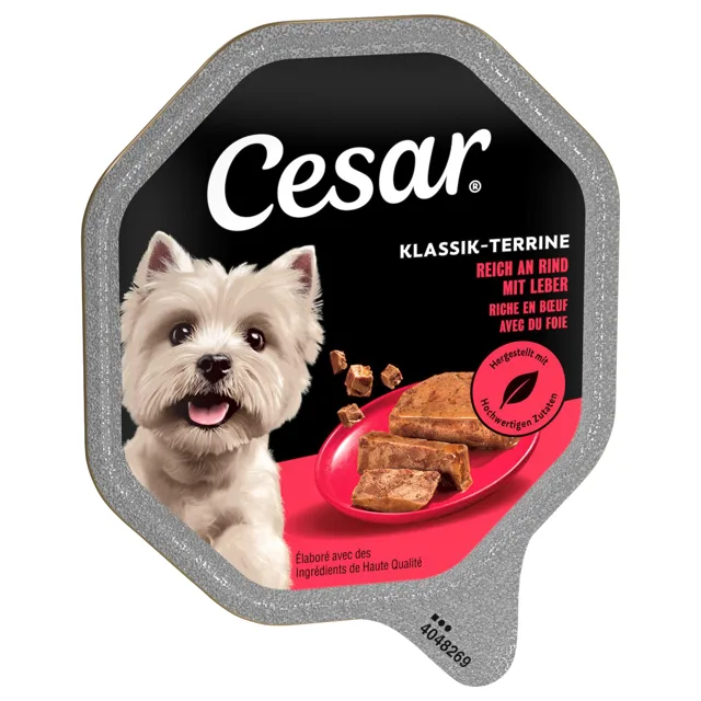 Megapack Cesar mistička 14 x 150 g - Klasika se šťavnatým hovězím a játry