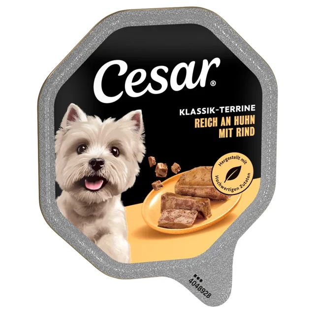 Megapack Cesar mistička 14 x 150 g - terrine s drůbežím a hovězím