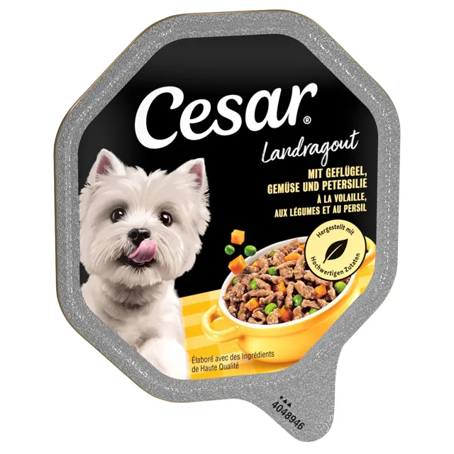 Megapack Cesar mistička 14 x 150 g - Venkovské ragú s drůbežím, zeleninou a petrželkou